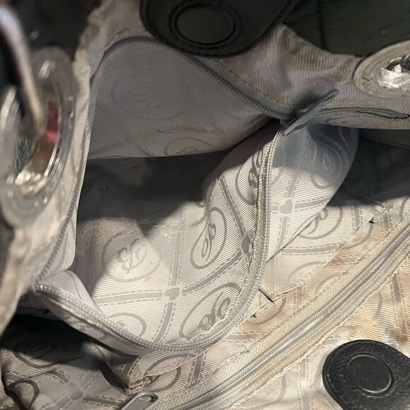 Brighton Black Leather Quilted hand shoulder Bag - Picture 9 of 13